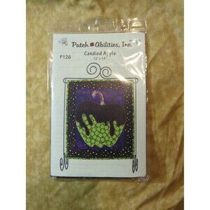 Candied apple garden flag or display flag holiday Halloween hanging quilt kit